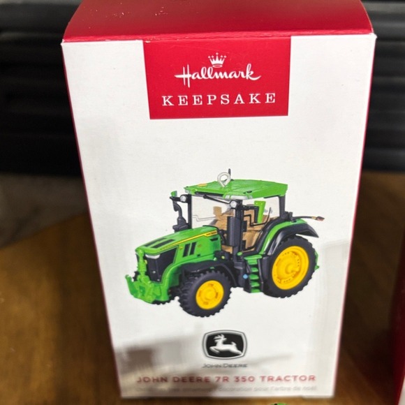 Hallmark 2024 Keepsake Ornaments: Tonka Loader & John Deere Green Tractor NIB - Picture 3 of 12